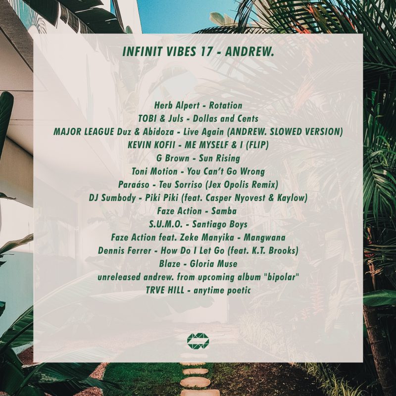 INFINIT VIBES 17 - ANDREW. Tracklist